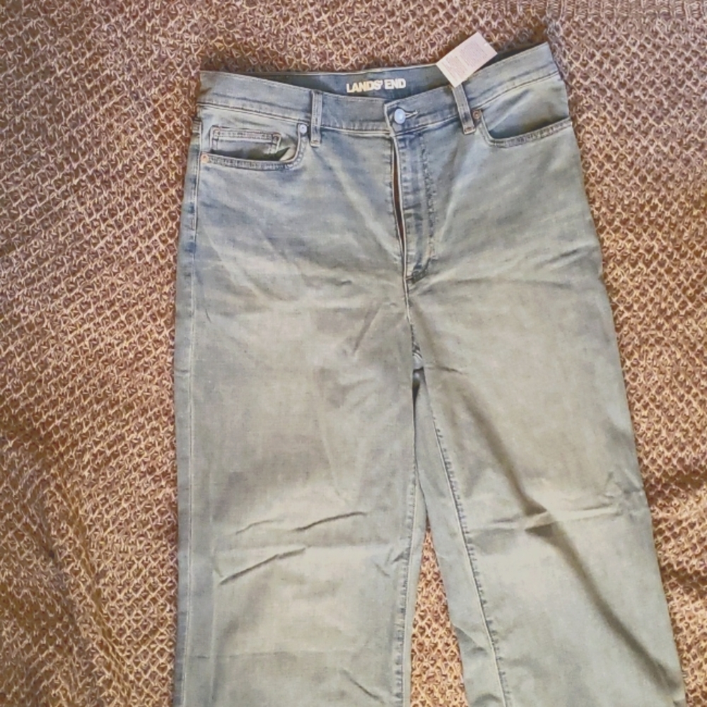 NWT Size 12 Lands End Wide Leg Jeans